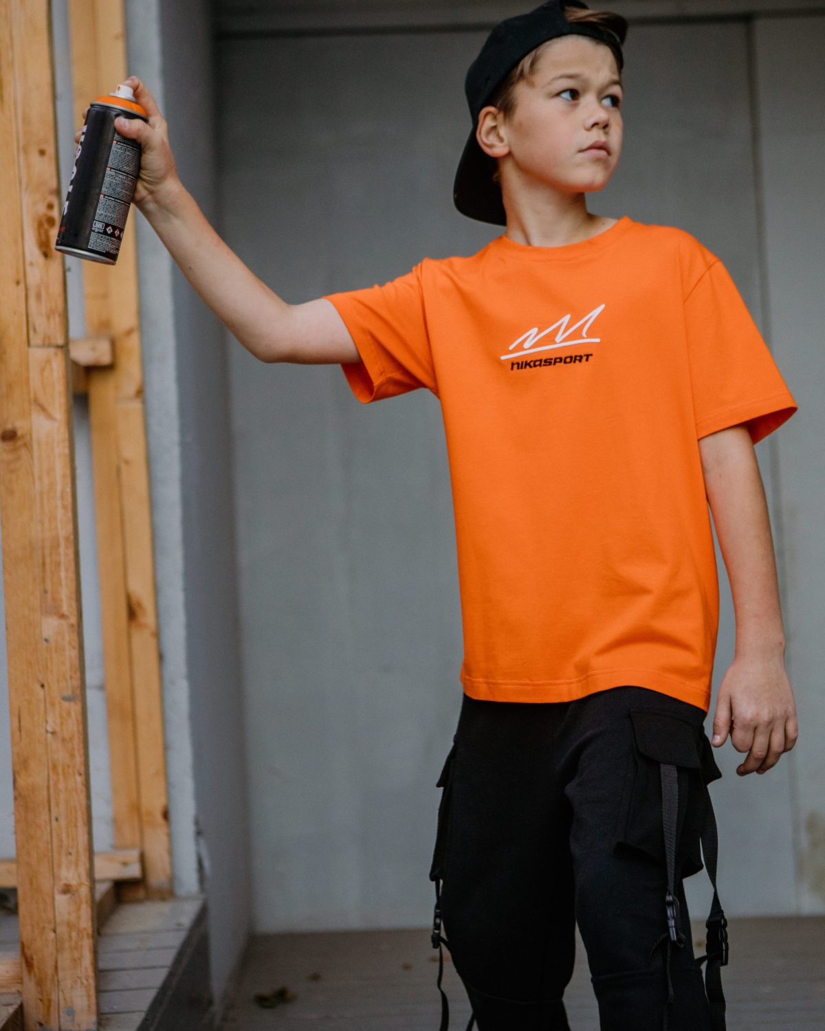 Футболка Oversize Smart Boys Gang Nikasport, SBG12-B-ORG, цвет оранжевый