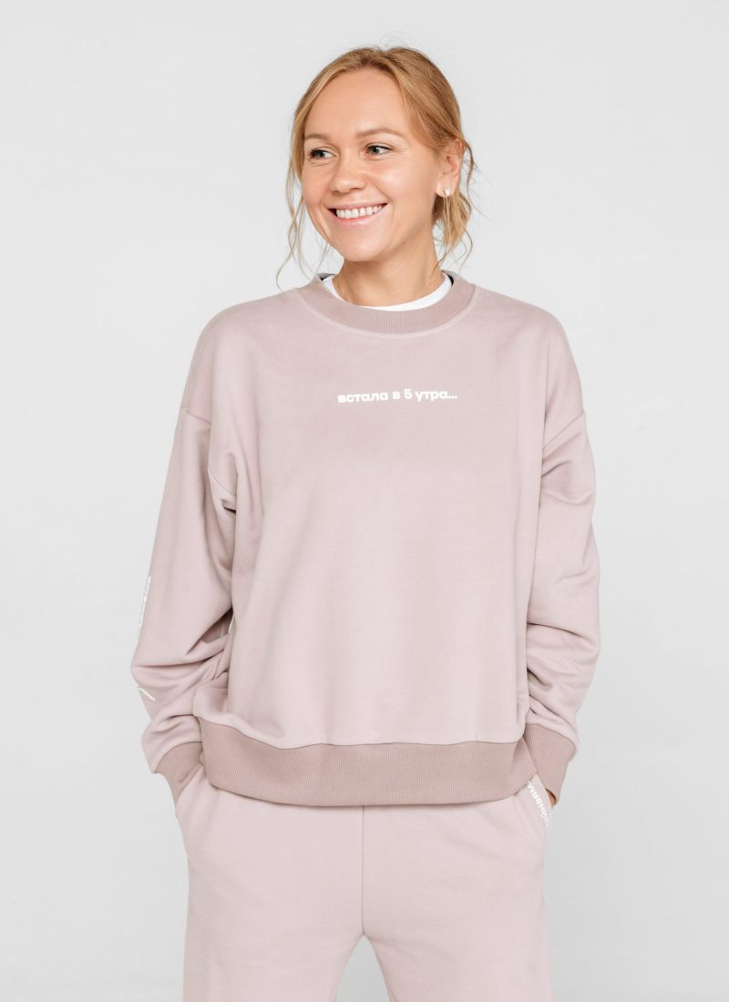 Свитшот Хоккейные мамы Nikasport, HM22-W-FOG, цвет туман