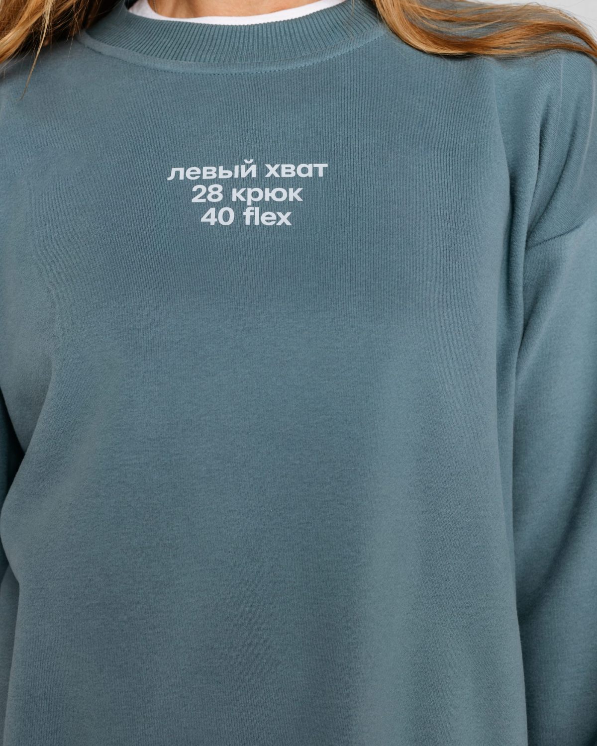 Свитшот Хоккейные мамы Nikasport, HM22-W-VNT/BLU, цвет винтажный синий