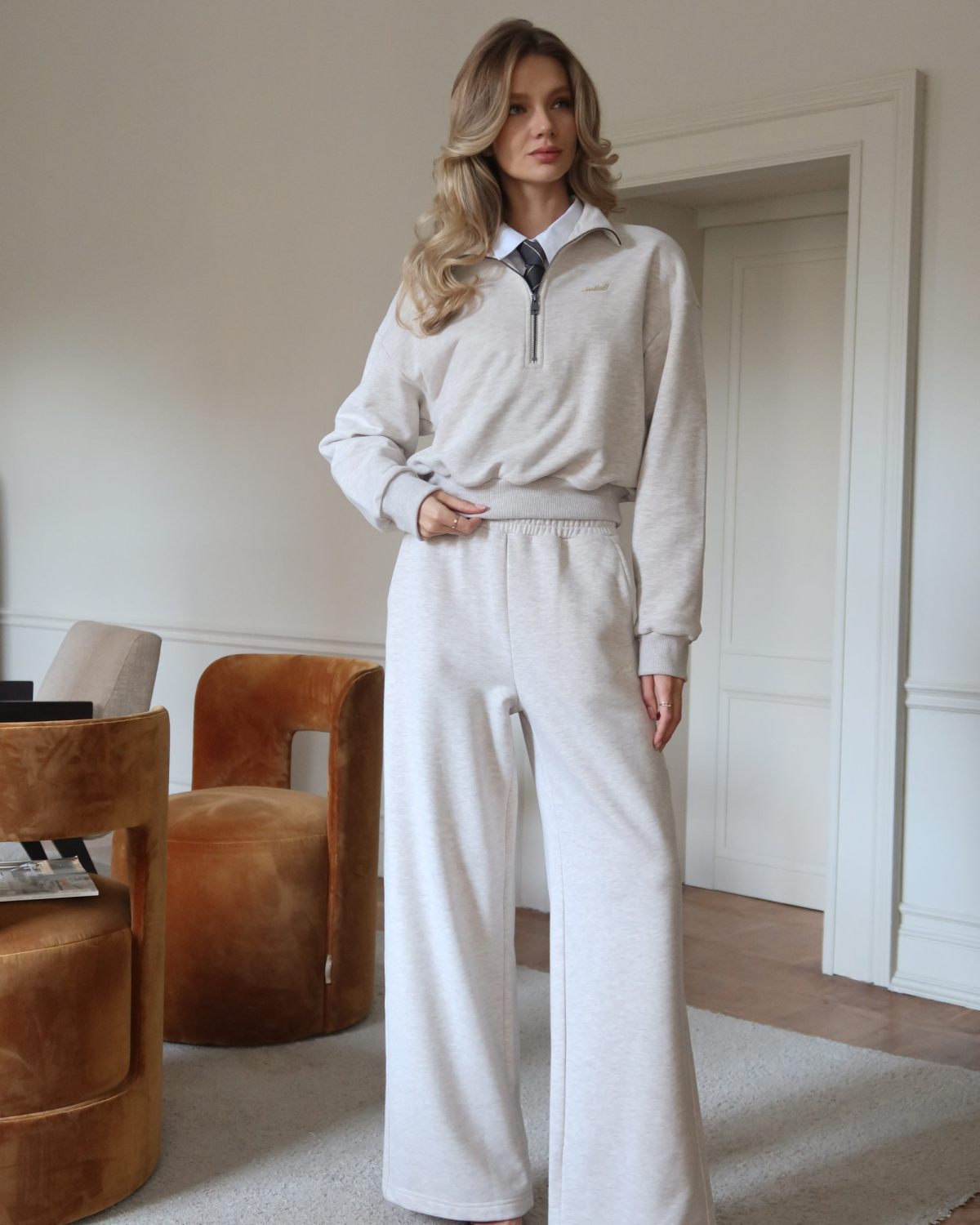 Брюки широкие Classic Nikasport, W5CL84-BGE/MLG, цвет бежевый