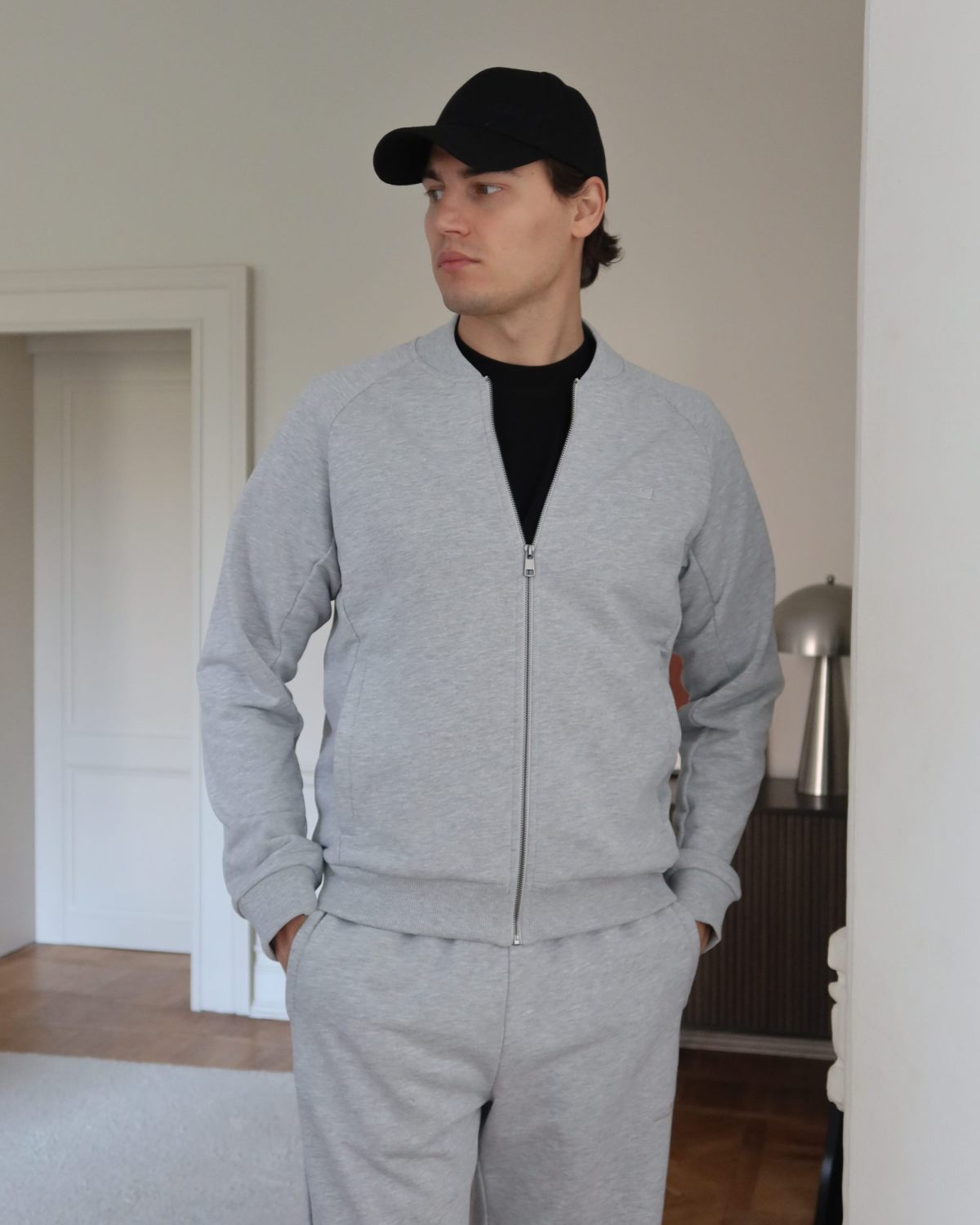 Джемпер на молнии Classic SOBOI, M5CL31-GRY/MLG, цвет серый меланж