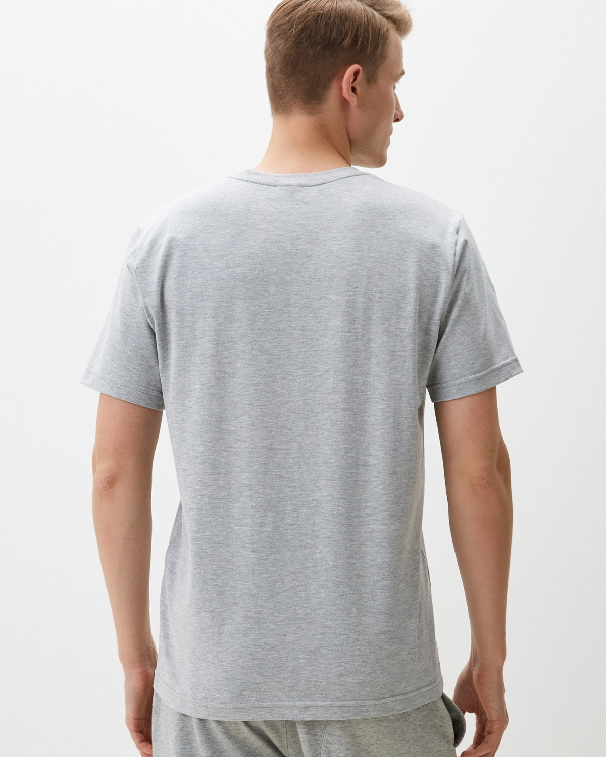 Футболка Regular Classic Nikasport, M5CL42-GRY/MLG, цвет серый меланж