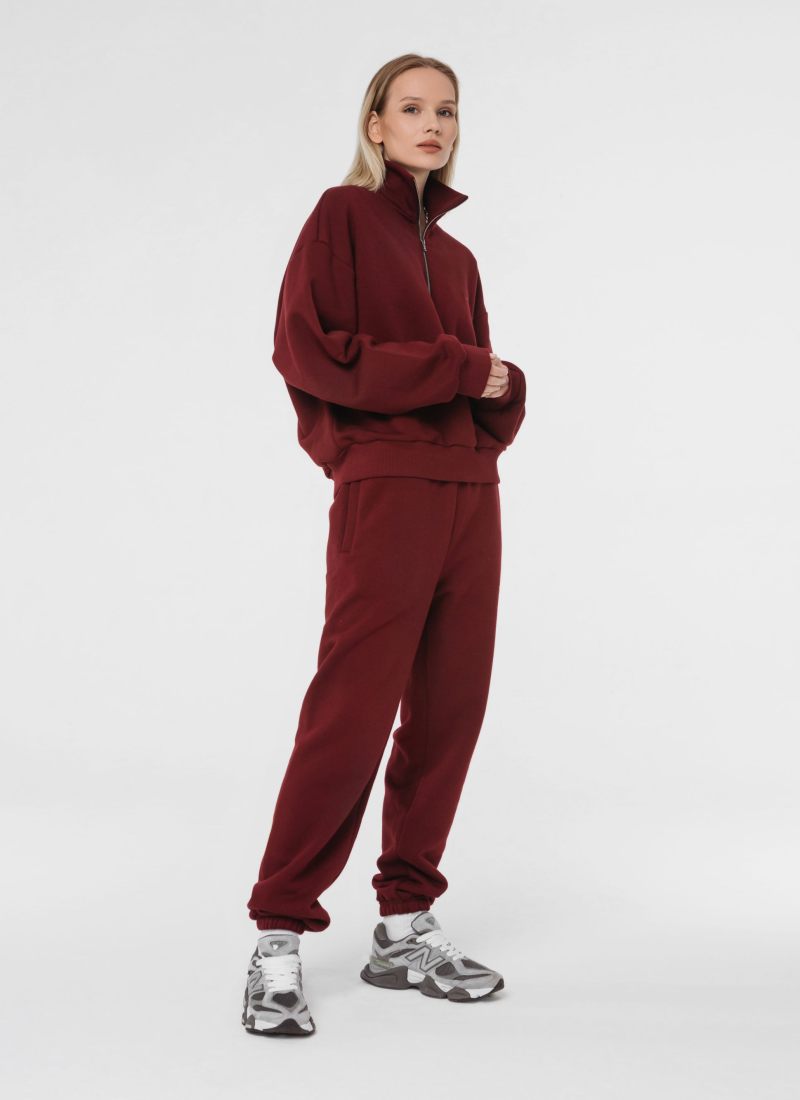 Утепленные брюки джоггеры Classic Nikasport, CL54-W11-VIN, цвет бордовый