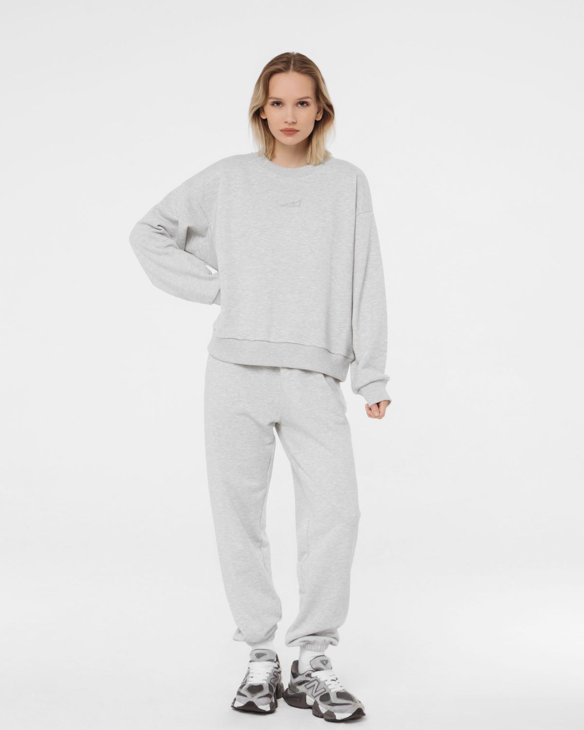 Свитшот Classic Nikasport, CL24-W12-GRY/MLG, цвет серый меланж