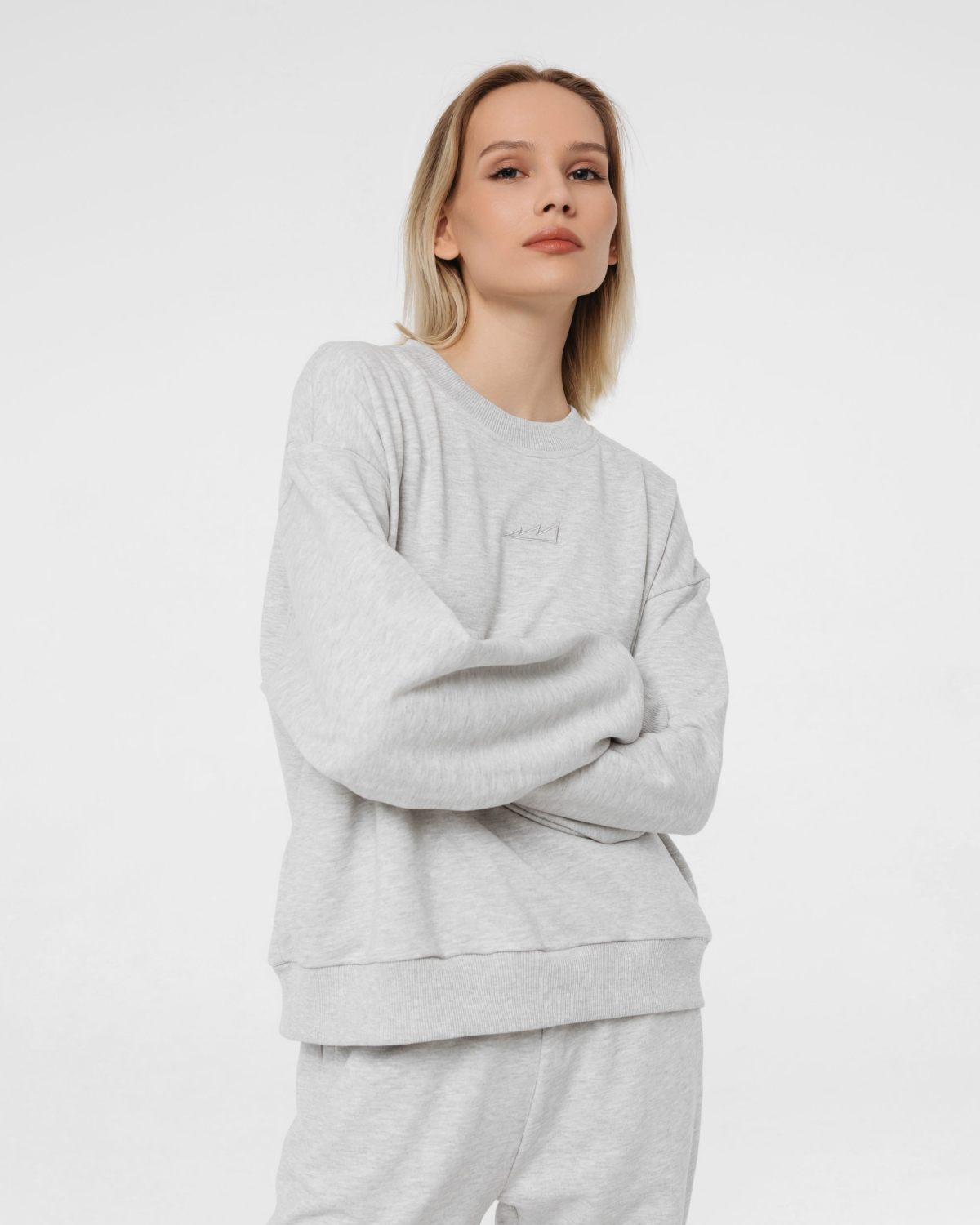 Свитшот Classic Nikasport, CL24-W12-GRY/MLG, цвет серый меланж