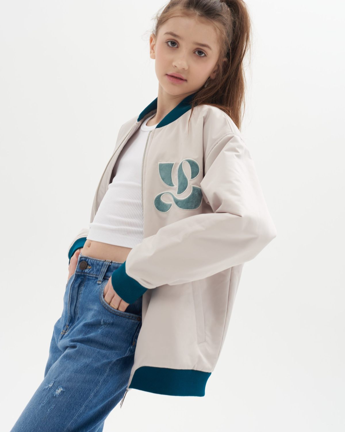 Бомбер на подкладке L.A.D.Y Nikasport, LADY28-G33-WHT/SND, цвет белый песок