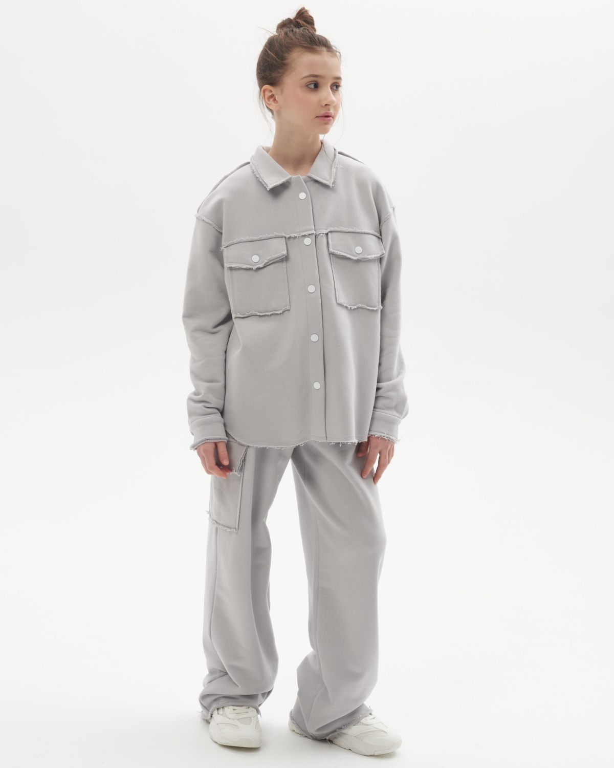 Брюки широкие с накладным карманом L.A.D.Y. Nikasport, LADY54-G11-GRY, цвет серый