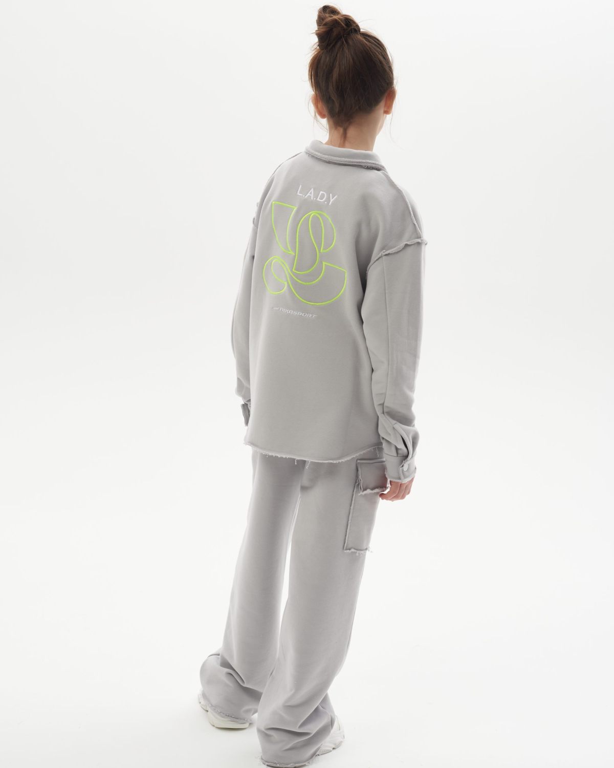 Брюки широкие с накладным карманом L.A.D.Y. Nikasport, LADY54-G11-GRY, цвет серый