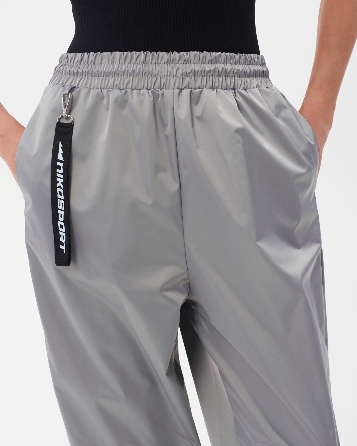 Брюки джоггеры широкие SOBOI, U2INF83-GRY, цвет серый