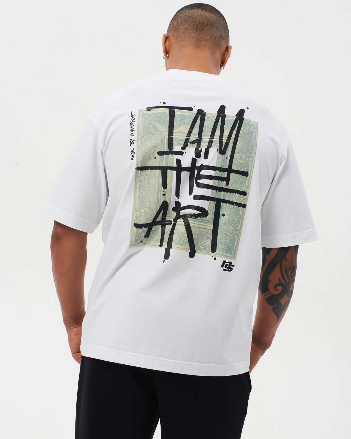 Футболка Oversize I’m the art SOBOI, M4ITA43-WHT, цвет белый