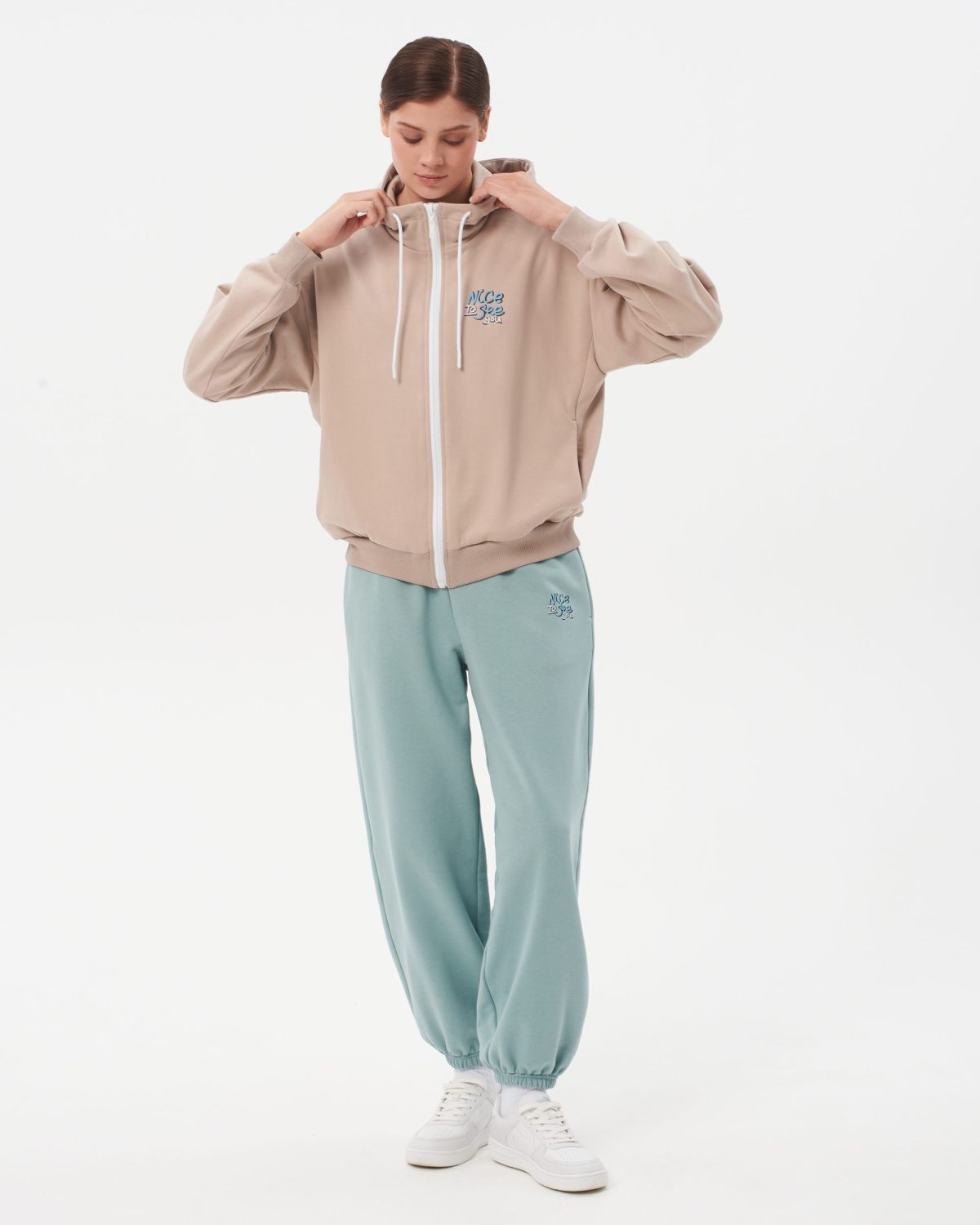 Худи на молнии Sweet nature Nikasport, W4SN34-CAP, цвет капучино