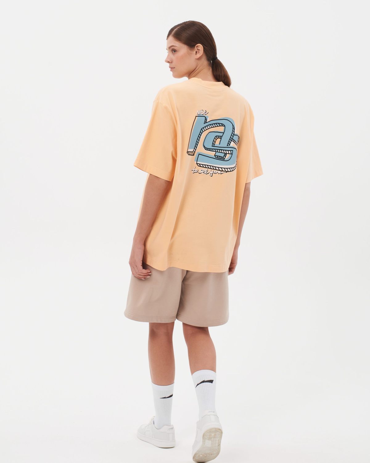 Футболка SOBOI, W4SN43-PEA, цвет персик