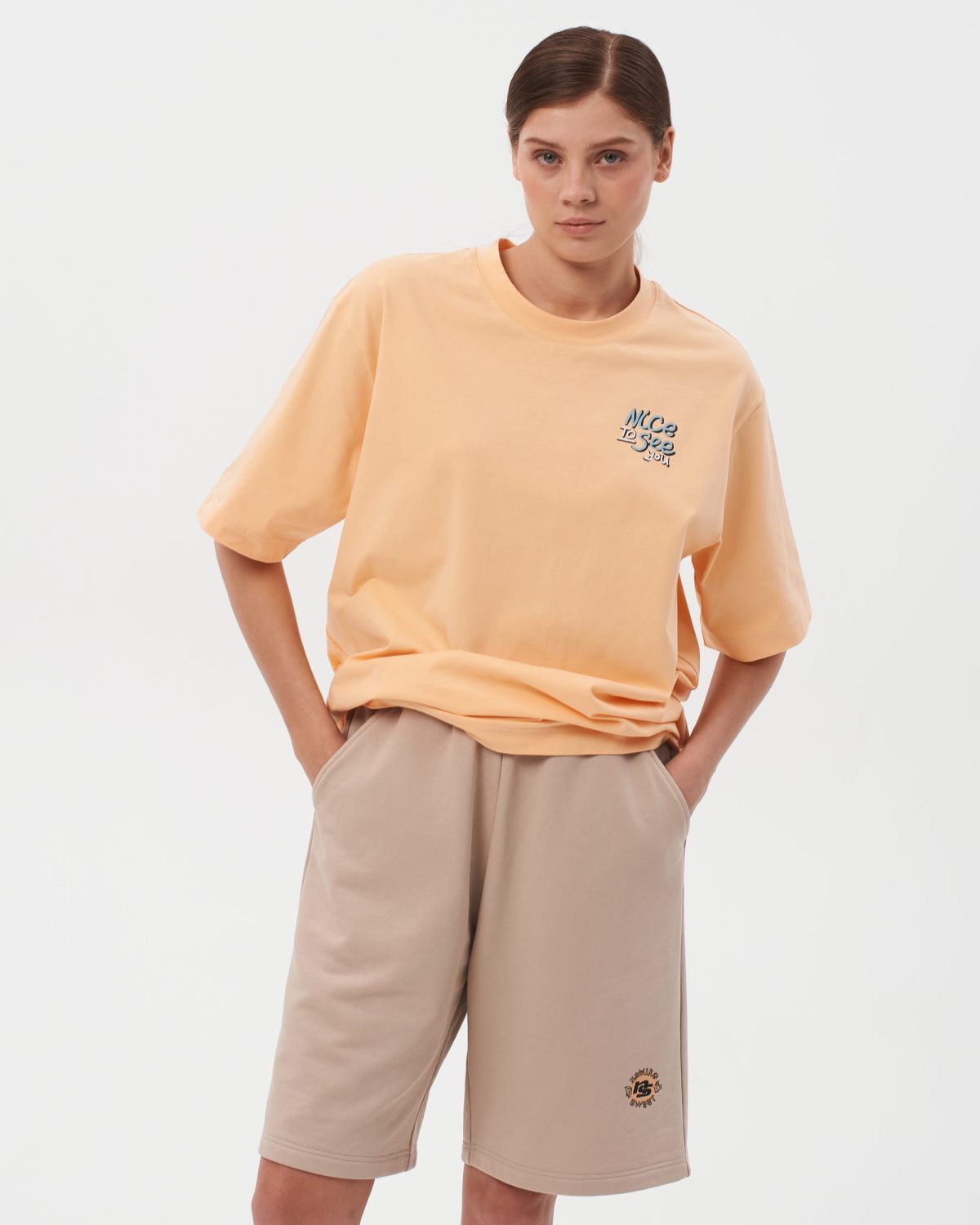 Шорты Oversize Sweet nature Nikasport, W4SN92-CAP, цвет капучино