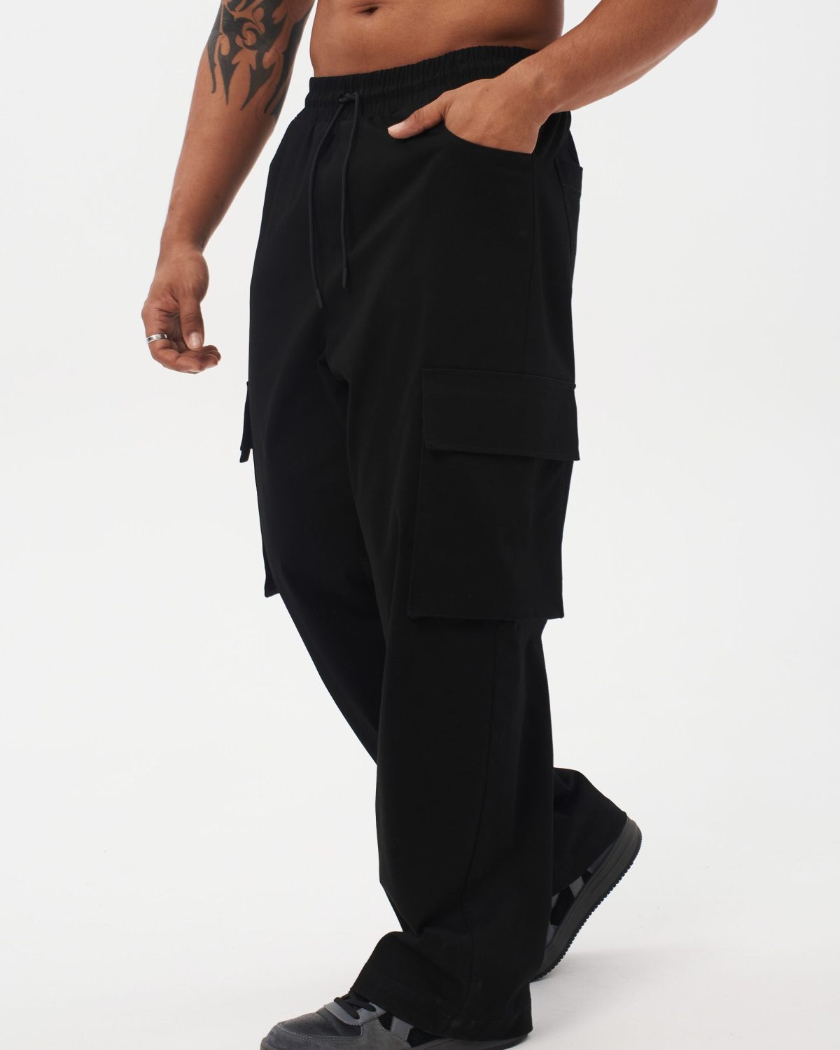 Брюки карго I’m the art Nikasport, M4ITA89-BLK, цвет черный