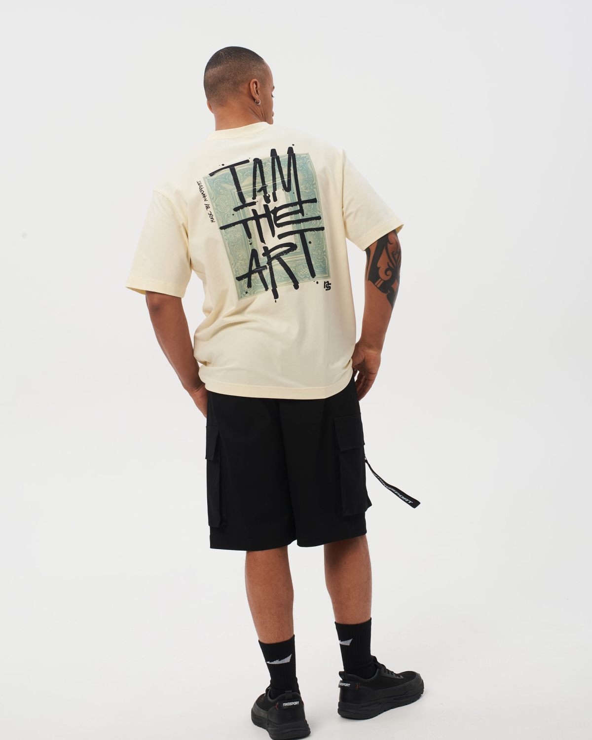 Футболка Oversize I’m the art Nikasport, M4ITA43-VAN, цвет ваниль