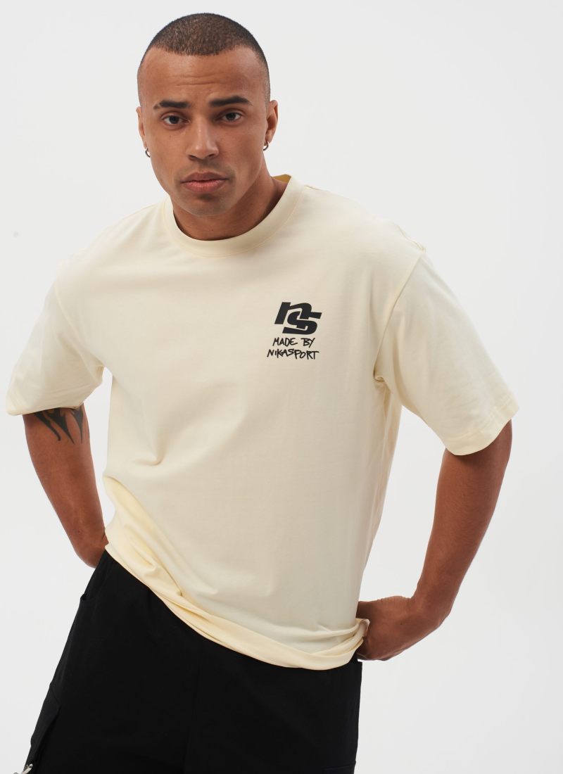 Футболка Oversize I’m the art Nikasport, M4ITA43-VAN, цвет ваниль