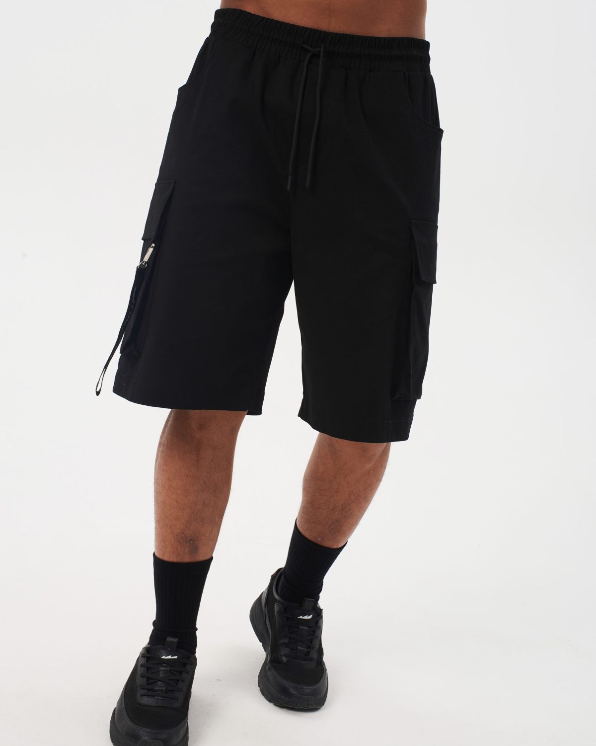 Шорты карго Oversize I’m the art Nikasport, M4ITA94-BLK, цвет черный