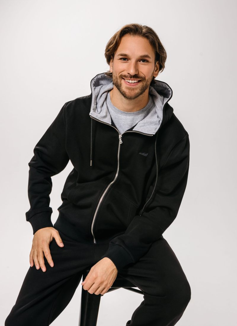 Худи на молнии Classic Nikasport, CL25-M113-BLK, цвет черный