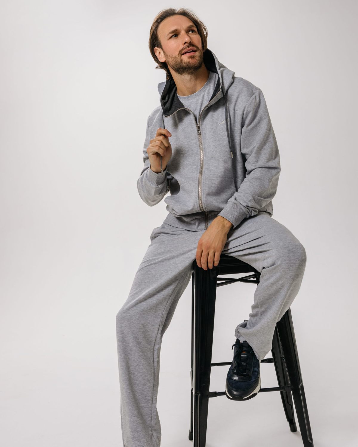 Брюки прямые Classic Nikasport, CL54-M111-GRY/MLG, цвет серый меланж