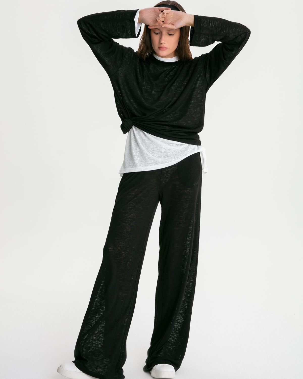 Брюки широкие полупрозрачные Softwear SOBOI, W4SFW811-BLK, цвет черный