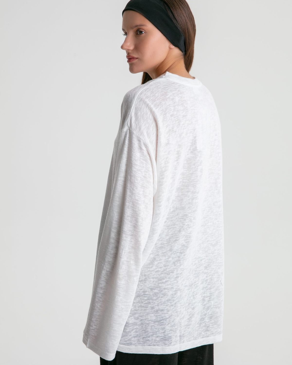 Лонгслив полупрозрачный Oversize Softwear Nikasport, W4SFW411-ECR, цвет экрю