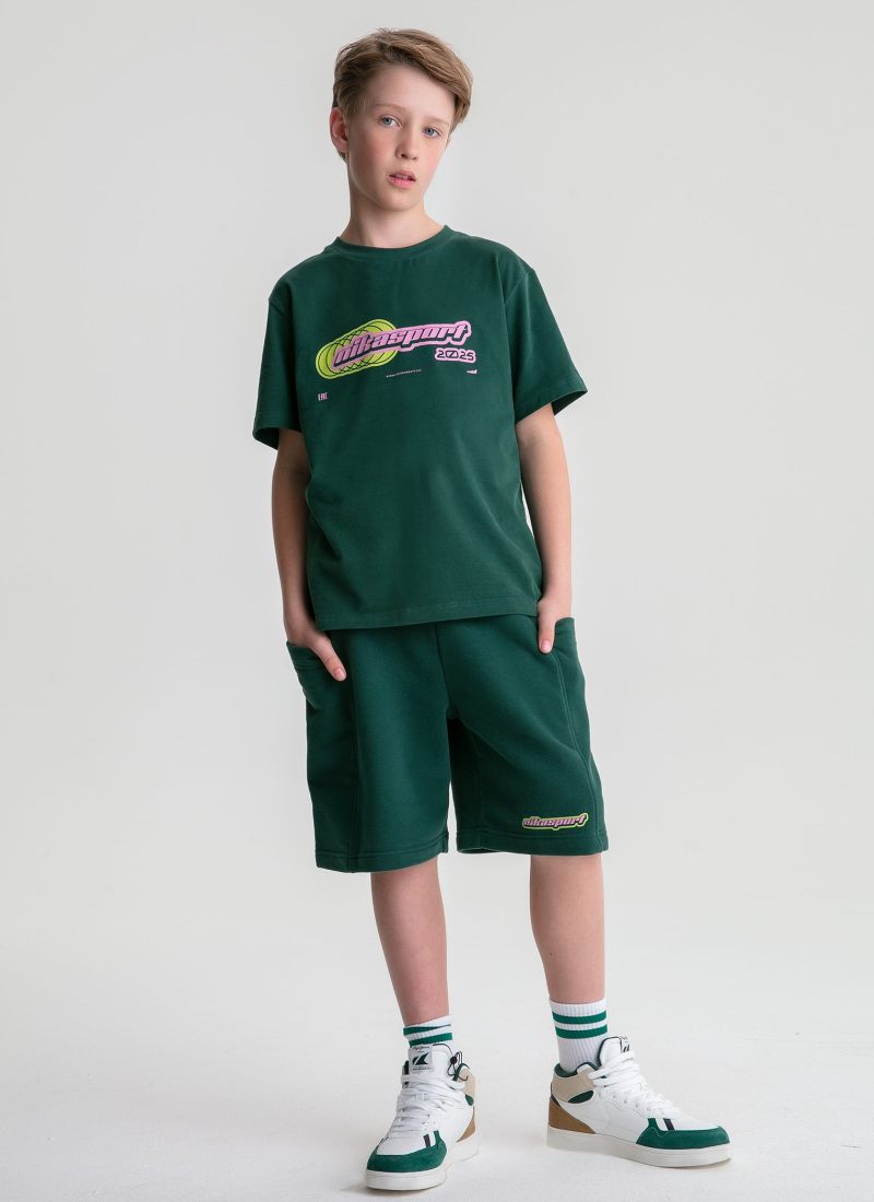 Детские шорты Loose Legendary Drop Nikasport, B7LD91-DRK/GRN, цвет зеленый