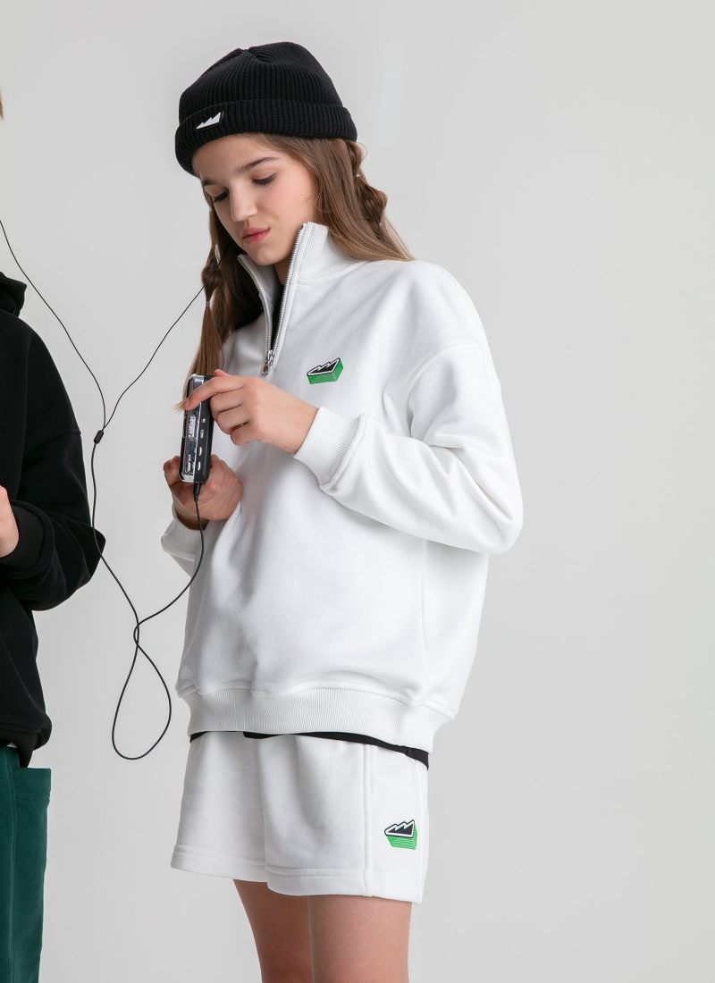 Детский джемпер с воротником стойкой на молнии Legendary Drop Nikasport, U7LD32-ECR, цвет экрю