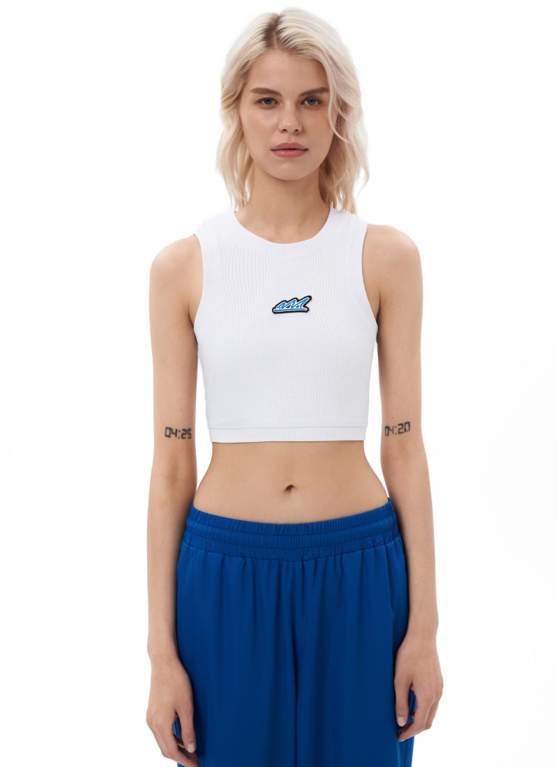 Укороченная майка Indigo Nikasport, W3IND62-WHT, цвет белый