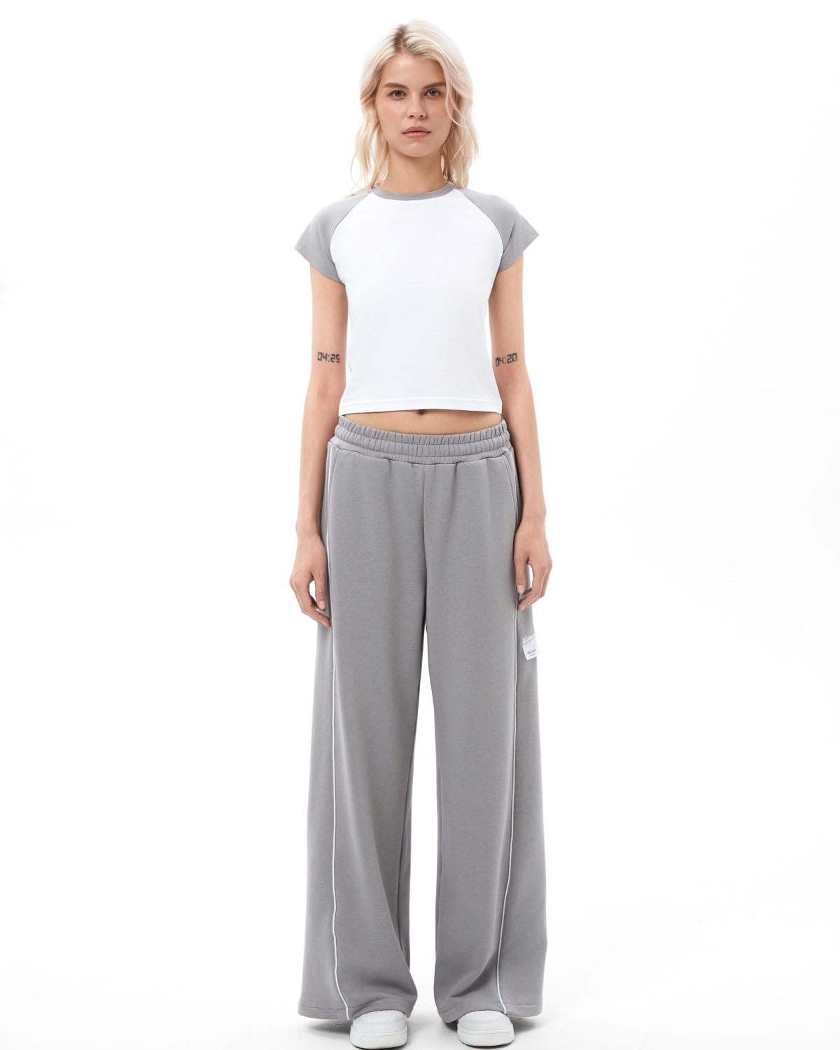 Укороченная футболка Indigo Nikasport, W3IND47-GPH, цвет графит