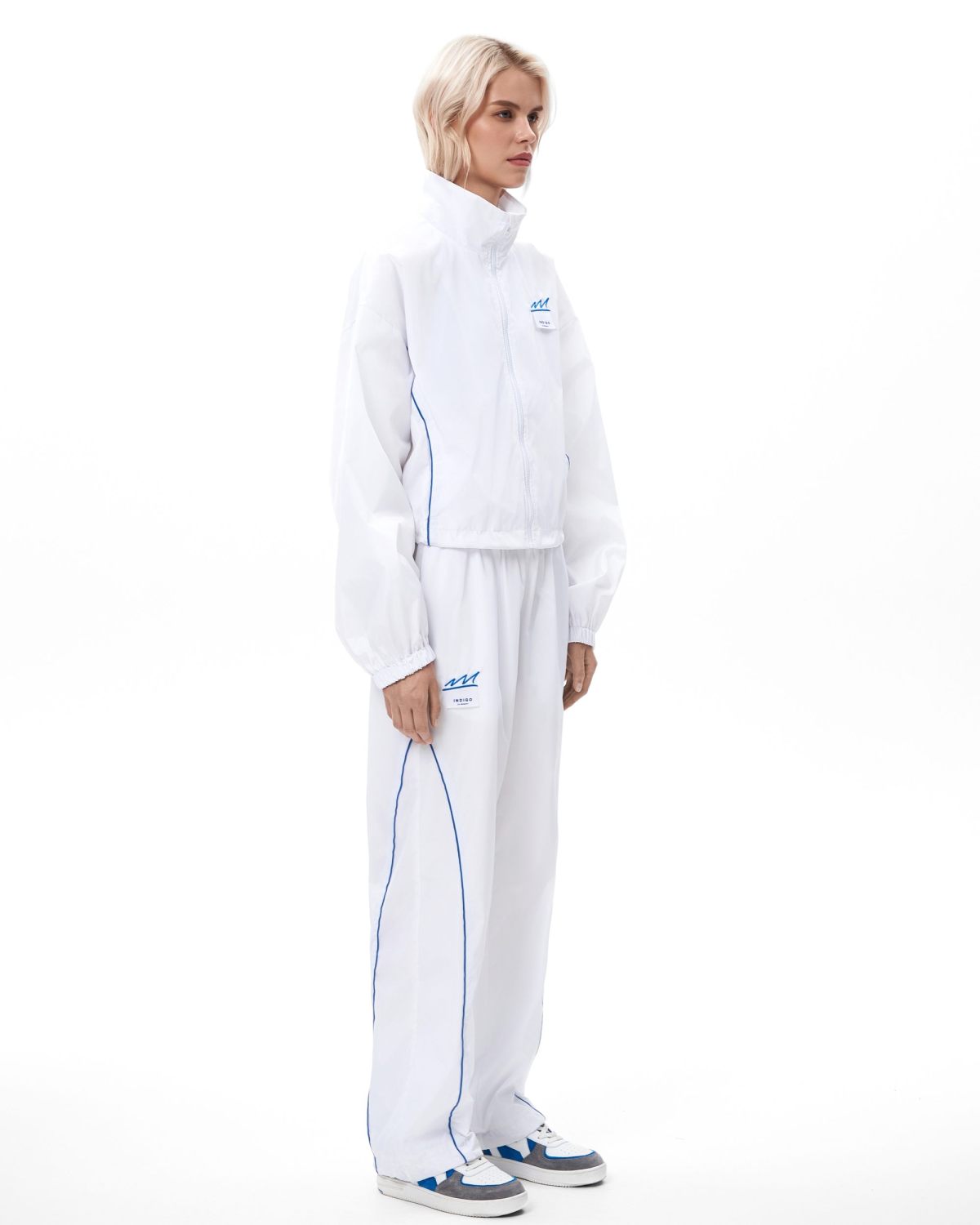 Брюки джоггеры широкие Indigo Nikasport, W3IND83-WHT, цвет белый