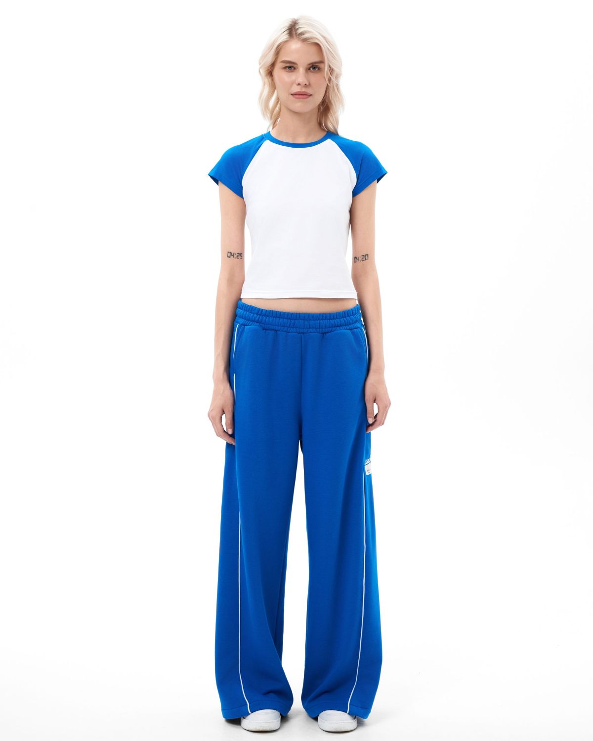 Укороченная футболка Indigo Nikasport, W3IND47-BLU, цвет синий