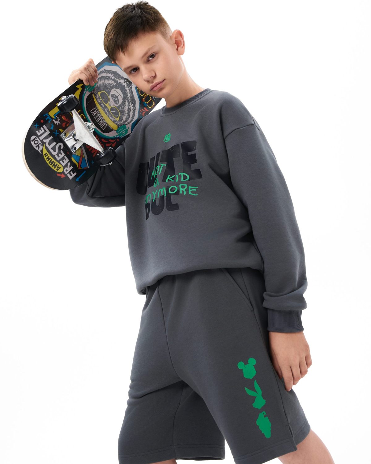 Свитшот Naka Nikasport, B7NK33-GPH, цвет графит