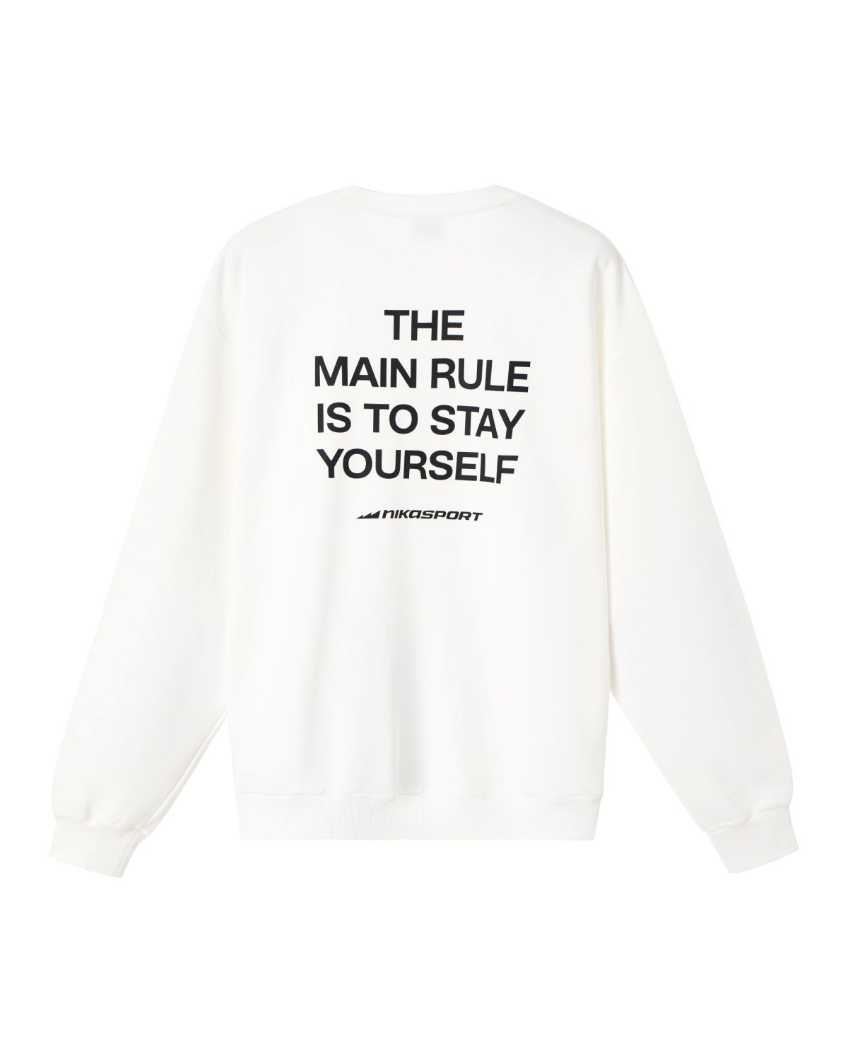 Свитшот с карманом Black & White Nikasport, M4BW33-WHT, цвет белый