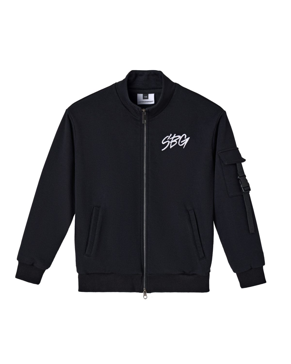 Джемпер на молнии SOBOI, SBG20-B-BLK, цвет черный