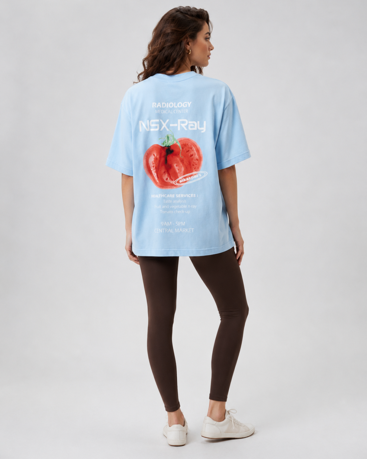 Футболка Oversize X-ray SOBOI, U2XR43-LGT/BLU, цвет голубой
