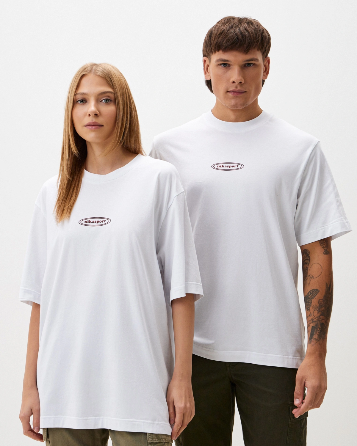 Футболка Oversize X-ray Nikasport, U2XR43-WHT, цвет белый