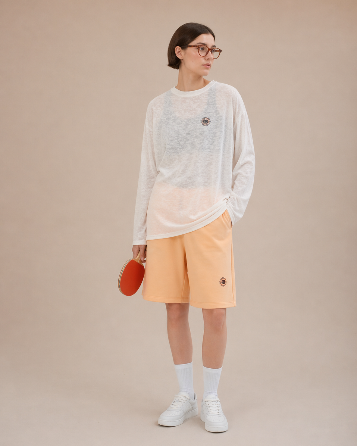 Шорты SOBOI, W4SN92-PEA, цвет персик