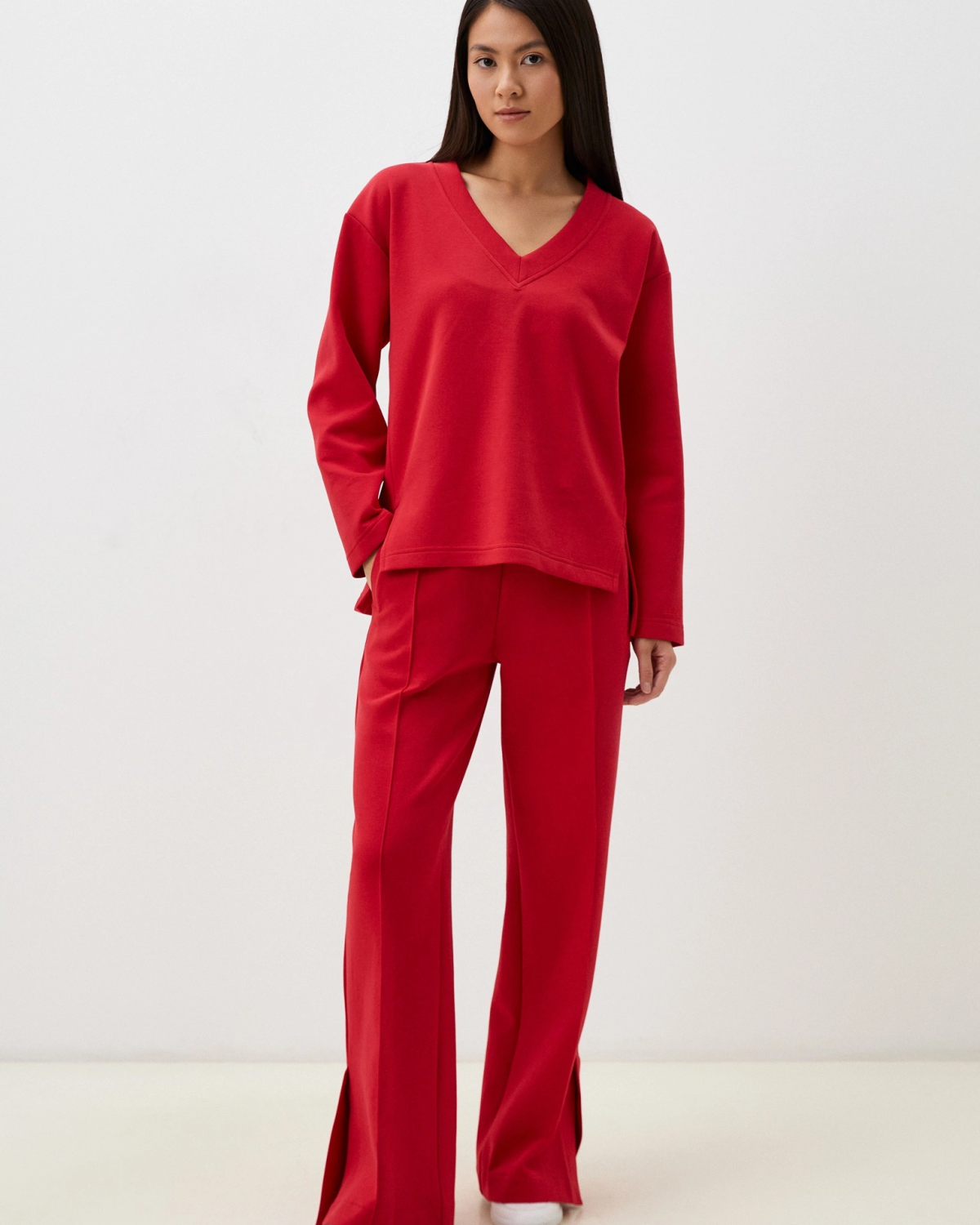 Брюки широкие со стрелками Pure Nikasport, W5CLP84-RED, цвет красный