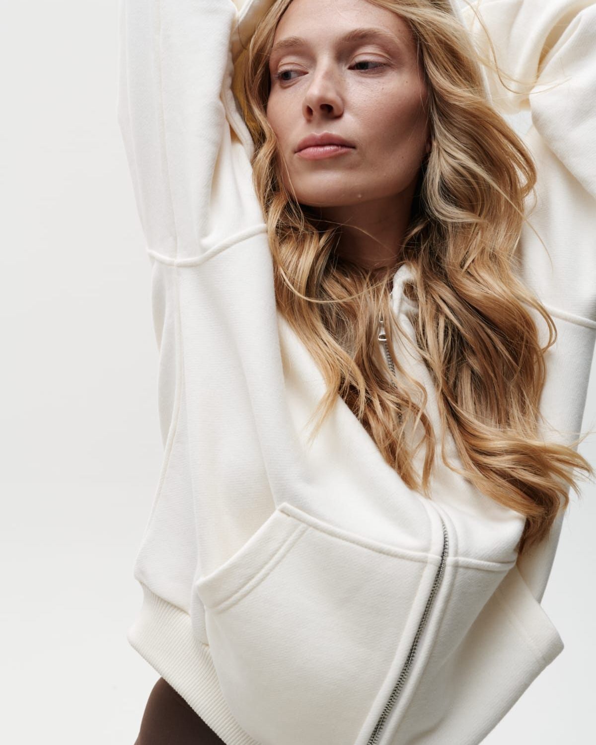 Худи на молнии Classic + Nikasport, W5CLP34-ECR, цвет экрю